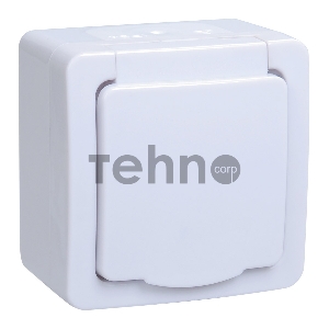 Розетка одноместная Iek ERMP12-K01-16-54-EC РСб20-3-ГПБб роз.1м с з/к о/у IP54 (цвет крышки:белый) ГЕРМЕС PLUS