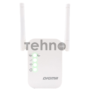 Повторитель беспроводного сигнала Digma D-WR310 10/100BASE-TX белый (упак.:1шт)