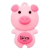 Флеш Диск 16GB Mirex Pig, USB 2.0, Розовый, фото 1