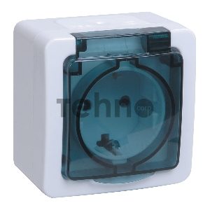 Розетка Iek ERMP12-K03-16-54-EC РСб20-3-ГПБд роз 1м с з/к о/у IP54 (цвет крышки:дымчатый) ГЕРМЕС PLUS
