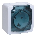 Розетка Iek ERMP12-K03-16-54-EC РСб20-3-ГПБд роз 1м с з/к о/у IP54 (цвет крышки:дымчатый) ГЕРМЕС PLUS, фото 2