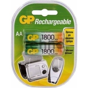 Аккумулятор GP Rechargeable NiMH 180AAHC 1800mAh AA (2 шт. в уп-ке)