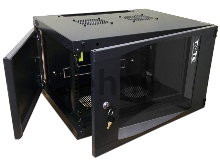 Шкаф настенный Next, 18U 550x450, стеклянная дверь, черный