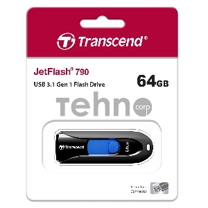 Флэш Диск Transcend USB Drive 64Gb JetFlash 790 TS64GJF790K {USB 3.0}