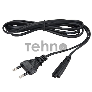 Шнур сетевой, вилка - евроразъем С7, кабель 2x0,5 мм², длина 1,8 метра (PE пакет) REXANT