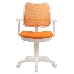 Кресло Бюрократ CH-W797/OR/TW-96-1 спинка сетка оранжевый сиденье оранжевый TW-96-1 колеса белый/оранжевый (пластик белый), фото 3