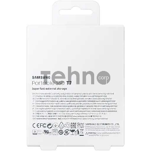 Твердотельный накопитель Samsung SSD 500GB T7 Touch, USB Type-C, R/W 1000/1050MB/s, Red