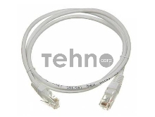 Патч-корд TWT UTP кат.5e, с заливными колпачками, 2.0 м, серый