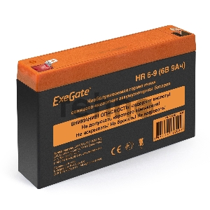 Батарея ExeGate HR 6-9 (6V 9Ah 634W, клеммы F1) Батарея ExeGate HR 6-9 (6V 9Ah 634W, клеммы F1)
