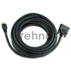 Кабель Кабель HDMI-DVI Gembird, 4.5м, 19M/19M, single link, черный, позол.разъемы, экран CC-HDMI-DVI-15