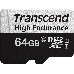 Флеш карта microSD 64GB Transcend microSDXC Class 10, UHS-I U1, High Endurance, (SD адаптер), R/W: 100/45 MB/s, 3D TLC, фото 3