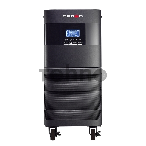 Источник бесперебойного питания CROWN On-Line CMUOA-350-10K 10000VA/9000W, корпус металл, TOWER, АКБ 20*12V/9AH, PF-0.9, AVR 110-300V, порт USB/RS-232, EPO, розетки - клемная колодка (Ph+N+GND), входной кабель 2,5 м, вентилятор охлаждения, автомат, слот д