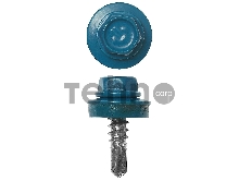 Саморезы СКМ кровельные, RAL 5009 небесно-голубой, 25 х 5.5 мм, 1 800 шт, для металлических конструкций, ЗУБР