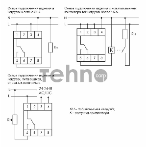 Реле времени PCZ-521 (1канал-125пар вкл. /выкл. сут. /нед. циклы 24-264В AC/DC 16А 1перекл. IP20 монтаж на DIN-рейке) F&F EA02.002.001