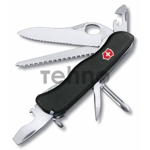 Нож перочинный Victorinox Trailmaster One Hand Wavy Edge (0.8463.MW3) 111мм 12функций черный карт.коробка Нож перочинный Victorinox Trailmaster One Hand Wavy Edge (0.8463.MW3) 111мм 12функций черный карт.коробка