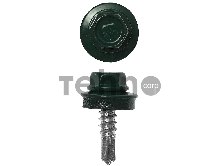 Саморезы СКМ кровельные, RAL 6005 зеленый насыщенный, 25 х 5.5 мм, 1 800 шт, для металлических конструкций, ЗУБР Профессионал