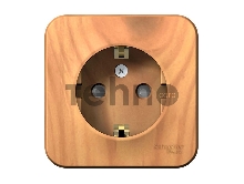 Розетка 1-м ОП Blanca 16А IP20 250В с заземл. защ. шторки с изолир. пластиной ясень SchE BLNRA011115