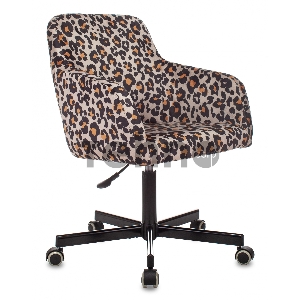 Кресло Бюрократ CH-380M леопардовый Italia LEO крестовина металл черный