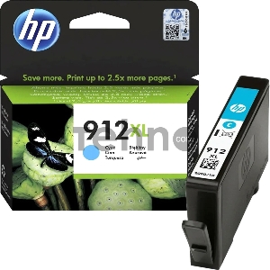 Картридж струйный HP 912 3YL81AE голубой (825стр.) для HP OfficeJet 801x/802x