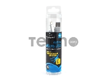 Кабель USB 2.0 Cablexpert CC-U-mUSB02S-1.8M, AM/microB, серия Ultra, длина 1.8м, серебристый, блистер