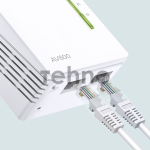 Сетевое оборудование TP-Link TL-WPA4220 300Mbps Wireless AV500 Powerline Extender, 500Mbps Powerline Datarate, 2 10/100Mbps Fast Ethernet ports, HomePlug AV, Plug and Play, WiFi Clone, Single Pack