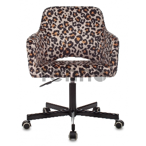 Кресло Бюрократ CH-380M леопардовый Italia LEO крестовина металл черный