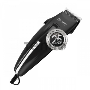 Машинка для стрижки волос Scarlett SC-HC63C11 (Silver Line)Мощность, Вт: 15; Насадки: 4 съемных гребня на 3, 6, 9, 12 мм; Питание: Сеть; Материал лезвия: Нержавеющая сталь; Длина стрижки, мм: 3-12; Щетка для чистки машинки: Да; Масленка для машинки: Да; Удобная петелька для подвешивания: Да; Длина электрошнура, м: 1.7; Цвет: Черный;