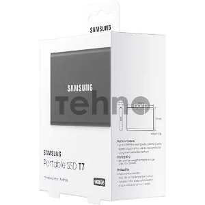 Твердотельный накопитель Samsung SSD 500GB T7 Touch, USB Type-C, R/W 1000/1050MB/s, Titanium