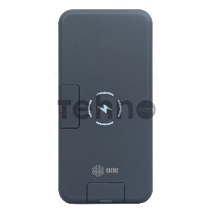 Мобильный аккумулятор Cactus CS-PBFSQT-10000 Li-Pol 10000mAh 3A+3A черный 1xUSB беспроводная зарядка