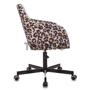 Кресло Бюрократ CH-380M леопардовый Italia LEO крестовина металл черный