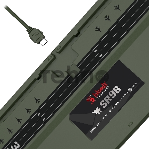 Клавиатура A4Tech Bloody S98 Aviator механическая зеленый USB for gamer LED (S98 AVIATOR)