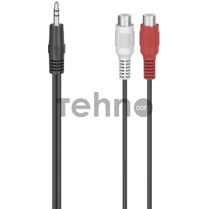 Адаптер Hama H-205185 00205185 Jack 3.5 (m) 2xRCA (f) 0.1м черный