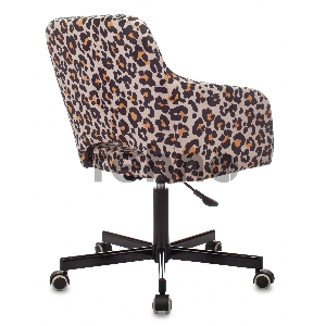 Кресло Бюрократ CH-380M леопардовый Italia LEO крестовина металл черный