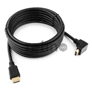 Кабель HDMI Gembird/Cablexpert CC-HDMI490-15, 4.5м, v1.4, 19M/19M, углов. разъем, черный, позол.разъемы, экран, пакет