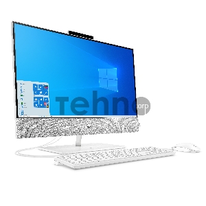 Моноблок HP Pavilion I 27-27-d0005ur NT 27 (1920x1080) Core i3-10300T, 4GB DDR4 2666 (1x4GB), SSD 128Gb, Internal graphics, no DVD, kbd&mouse wired, 5MP Webcam, White, Win10, 1Y Wty
