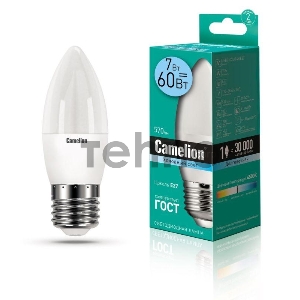 Лампа светодиодная LED7-C35/845/E27 7Вт свеча 4500К белый E27 560лм 220В Camelion 12078