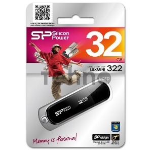 Флеш Диск Silicon Power 32Gb LuxMini 322 SP032GBUF2322V1K USB2.0 черный