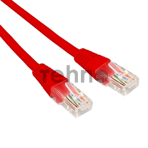 Патч-корд U/UTP, CAT 5e, RJ45-RJ45, 26AWG, ZH нг(А)-HF, красный, 5м  REXANT