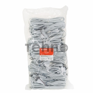 Шнур сетевой, вилка плоская без розетки, кабель 2x0.5 мм², длина 1,8 метра, белый REXANT