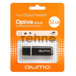Флэш Диск USB 2.0 QUMO 32GB Optiva 01 Black QM32GUD-OP1-black