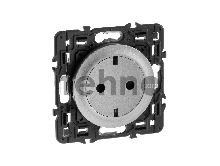 Розетка Legrand 067167 2К+З с плоской лицевой панелью - немецкий стандарт - безвинтовые зажимы - Программа Celiane - титан