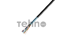 Кабель витая пара REXANT F/UTP, категория 5e, ZH нг(А)-HF, 4PR, 24AWG, внешний, черный, 305 м