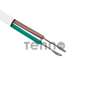 Шнур сетевой, вилка плоская без розетки, кабель 2x0.5 мм², длина 1,5 метра, белый REXANT