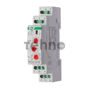 Реле времени PCU-510 (многофункц. 230В 2х8А 2перекл. IP20 монтаж на DIN-рейке) F&F EA02.001.009