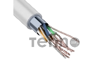 Кабель витая пара REXANT F/UTP, категория 5e, ZH нг(А)-HF, 4PR, 24AWG, внутренний, серый, 305 м
