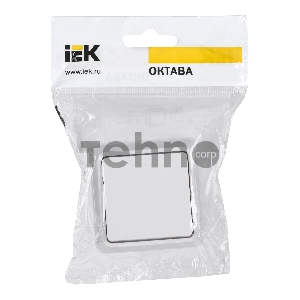 Выключатель  Iek EVO10-K01-10-DC ВС20-1-0-ОБ 1кл 10А откр.уст. ОКТАВА (белый)