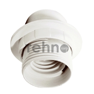 Патрон пластик с кольцом, Е27, белый, стикер на изделии, Iek EPP11-04-01-K01 Ппл27-04-К12