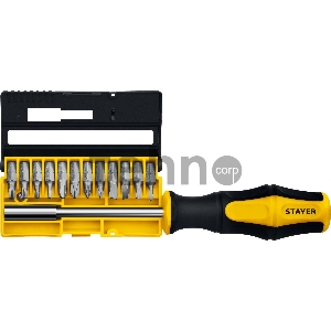 Набор STAYER Hercules-B13 25813: отвертка-битодержатель с насадками 13 шт Набор STAYER Hercules-B13 25813: отвертка-битодержатель с насадками 13 шт