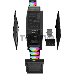 Корпус компьютерный DeepCool CH560 Black (R-CH560-BKAPE4-G-1) (ATX, без БП, 2хUSB, с окном)