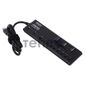 Контроллер HUB GR-380UAB Ginzzu USB 3.0 10 port + adapter